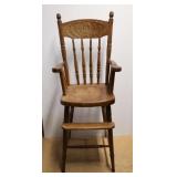 Pressed Back High Chair