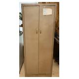 Metal 2-Door Cabinet w/Contents
