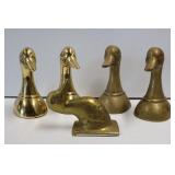 Brass Duck Bookends & Coat Hook