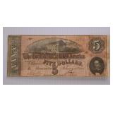 Confederate States of America $5 Bill