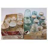 2 Trays of Fruit Jars