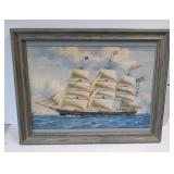 Highlander Tall Ship Framed Print