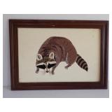 Painted Raccoon on Tin