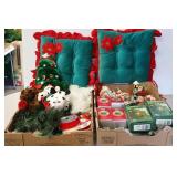 2 Trays of Christmas Decor