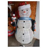 Lighted Snowman w/Penguins Decor