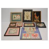 Framed Vintage Valentines Cards