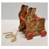 Vintage Fisher Price No.52 Rabbit Pull Toy
