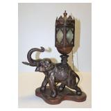 Vintage Metal Elephant Lamp