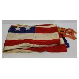 Vintage Art Glo American Flag