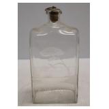 Etched Glass Decanter w/ Stopper
