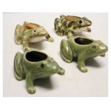 4 Frog Planters