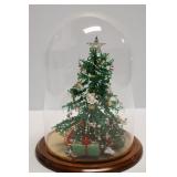 Decorated Christmas Tree under Glass