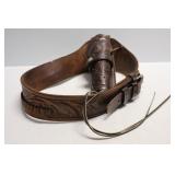 Western Style Holster w/ Tooled Leather Belt