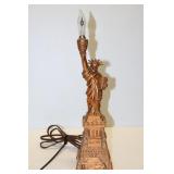 Vintage Metal Statue of Liberty Lamp