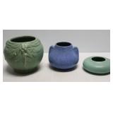 Matte Green & Blue Art Pottery