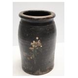 Painted Stoneware Crock