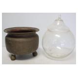 Brass Planter & Lidded Jar