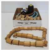 Wooden Thread Spools & Sewing Notions