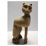 Carved Wooden Cat