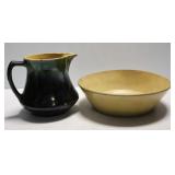 Yellow Ware Pitcher & Bowl