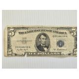 1953-A $5 Dollar Silver Certificate