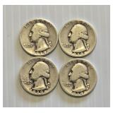 (4) 1939 United States Washington Quarters