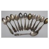 12 Sterling Silver Collector Spoons