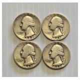(4) 1942 United States Washington Quarters