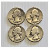(4) 1941 United States Washington Quarters