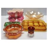 Colored Glass Tray Lot