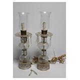 Etched Glass Mantle Lusters