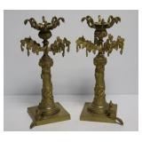 Gilted Brass Candelabras