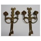 Pair of Brass Candle Sconces