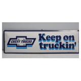 Embossed Metal Chevy Truck Sign
