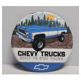 Embossed Metal Chevy Truck Sign