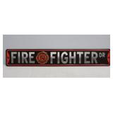 Firefighter Drive Metal Sign