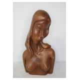 Lolita Carved Wooden Nude Bust