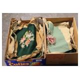 2 Trays of Needlepoint Seat Covers