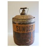 Sunoco Metal Motor Oil Can