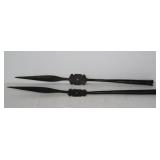 2 Metal Tribal Spear Points