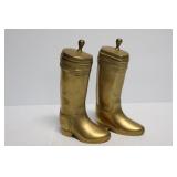 Brass Riding Boot Bookends