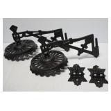 Pair of Cast Iron Oil Lamp Wall Brackets