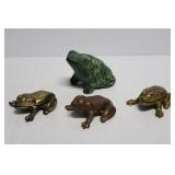 Brass & Stone Frogs