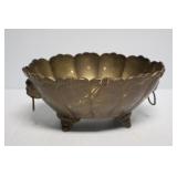 Brass Planter with Lions Head Handles