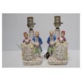 Victorian Style Porcelain Lamps