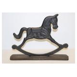 Cast Iron Rocking Horse Doorstop