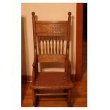 Childs Oak Pressed Back Rocker
