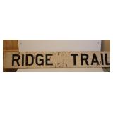 Ridge Trail Painted Sign on Plywood