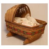 19th Century 1990 Christmas Doll Cradle