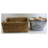 Coin Wrappers, Basket, Decorative Bucket